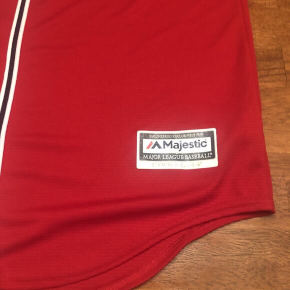 Atlanta Braves Majestic Jersey Mens XL Scarlet Alternate Cool Base Team MLB - Picture 3 of 11